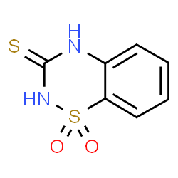 ChemSpider 2D Image | 2H-1,2,4-Benzothiadiazine-3(4H)-thione 1,1-dioxide | C7H6N2O2S2
