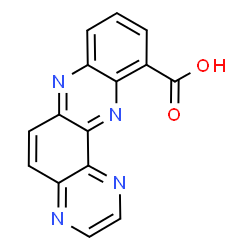 ChemSpider 2D Image | Pyrazino[2,3-a]phenazine-11-carboxylic acid | C15H8N4O2