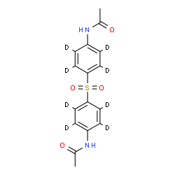 ChemSpider 2D Image | N,N'-[Sulfonyldi(~2~H_4_)-4,1-phenylene]diacetamide | C16H8D8N2O4S