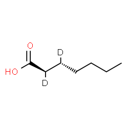 ChemSpider 2D Image | (2R,3R)-(2,3-~2~H_2_)Heptanoic acid | C7H12D2O2