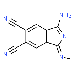 ChemSpider 2D Image | (1Z)-3-Amino-1-imino-1H-isoindole-5,6-dicarbonitrile | C10H5N5
