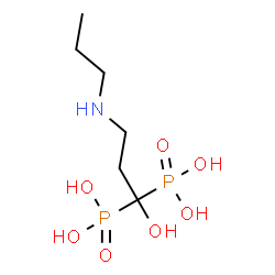 ChemSpider 2D Image | [1-Hydroxy-3-(propylamino)-1,1-propanediyl]bis(phosphonic acid) | C6H17NO7P2