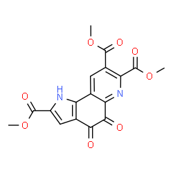 ChemSpider 2D Image | Trimethyl 4,5-dioxo-4,5-dihydro-1H-pyrrolo[2,3-f]quinoline-2,7,8-tricarboxylate | C17H12N2O8