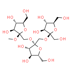 ChemSpider 2D Image | Methyl beta-D-fructofuranosyl-(2->1)-beta-D-fructofuranosyl-(2->1)-beta-D-fructofuranoside | C19H34O16
