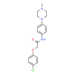 ChemSpider 2D Image | 2-(4-chlorophenoxy)-N-(4-(4-methylpiperazin-1-yl)phenyl)acetamide | C19H22ClN3O2