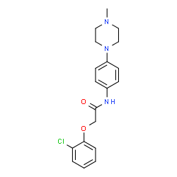 ChemSpider 2D Image | 2-(2-chlorophenoxy)-N-(4-(4-methylpiperazin-1-yl)phenyl)acetamide | C19H22ClN3O2