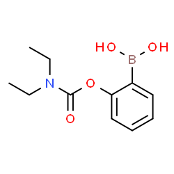 ChemSpider 2D Image | {2-[(Diethylcarbamoyl)oxy]phenyl}boronic acid | C11H16BNO4