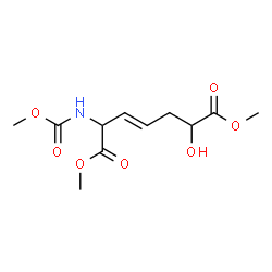 ChemSpider 2D Image | Dimethyl (3E)-6-hydroxy-2-[(methoxycarbonyl)amino]-3-heptenedioate | C11H17NO7