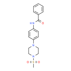 ChemSpider 2D Image | N-{4-[4-(Methylsulfonyl)-1-piperazinyl]phenyl}benzamide | C18H21N3O3S