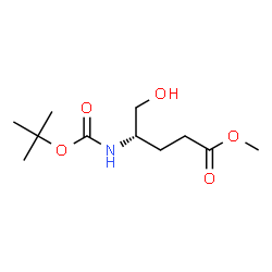 ChemSpider 2D Image | Methyl (4S)-4-[(tert-butoxycarbonyl)amino]-5-hydroxypentanoate | C11H21NO5