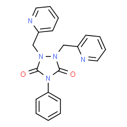 ChemSpider 2D Image | 4-Phenyl-1,2-bis(2-pyridinylmethyl)-1,2,4-triazolidine-3,5-dione | C20H17N5O2