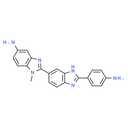 ChemSpider 2D Image | 2'-(4-Aminophenyl)-1-methyl-1H,3'H-2,5'-bibenzimidazol-5-amine | C21H18N6