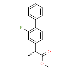 ChemSpider 2D Image | Methyl (2R)-2-(2-fluoro-4-biphenylyl)propanoate | C16H15FO2