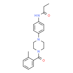ChemSpider 2D Image | N-{4-[4-(2-Methylbenzoyl)-1-piperazinyl]phenyl}propanamide | C21H25N3O2