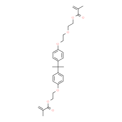 ChemSpider 2D Image | 2-{4-[2-(4-{2-[2-(Methacryloyloxy)ethoxy]ethoxy}phenyl)-2-propanyl]phenoxy}ethyl methacrylate | C29H36O7