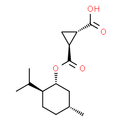 ChemSpider 2D Image | (1S,2S)-2-(((1R,2S,5R)-2-isopropyl-5-methylcyclohexyloxy)carbonyl)cyclopropanecarboxylic acid | C15H24O4