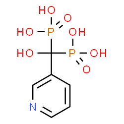 ChemSpider 2D Image | [Hydroxy(3-pyridinyl)methylene]bis(phosphonic acid) | C6H9NO7P2