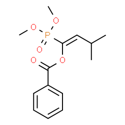 ChemSpider 2D Image | (1E)-1-(Dimethoxyphosphoryl)-3-methyl-1-buten-1-yl benzoate | C14H19O5P