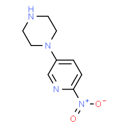 ChemSpider 2D Image | 1-(6-Nitropyridin-3-yl)piperazin | C9H12N4O2