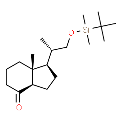 ChemSpider 2D Image | (1R,3aR,7aR)-1-[(2S)-1-{[Dimethyl(2-methyl-2-propanyl)silyl]oxy}-2-propanyl]-7a-methyloctahydro-4H-inden-4-one | C19H36O2Si