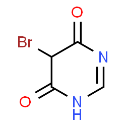 ChemSpider 2D Image | 5-Bromo-4,6(1H,5H)-pyrimidinedione | C4H3BrN2O2