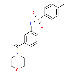 ChemSpider 2D Image | 4-Methyl-N-[3-(4-morpholinylcarbonyl)phenyl]benzenesulfonamide | C18H20N2O4S