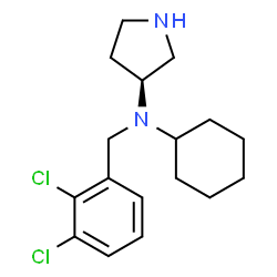 ChemSpider 2D Image | (3S)-N-Cyclohexyl-N-(2,3-dichlorobenzyl)-3-pyrrolidinamine | C17H24Cl2N2