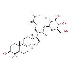 ChemSpider 2D Image | 1-O-[(3beta)-3-Hydroxy-24-methylene-21-oxolanost-8-en-21-yl]-beta-D-glucopyranose | C37H60O8