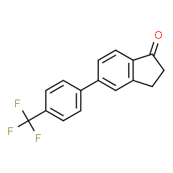 ChemSpider 2D Image | 5-[4-(Trifluoromethyl)phenyl]-1-indanone | C16H11F3O