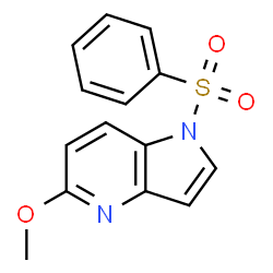 ChemSpider 2D Image | 5-Methoxy-1-(phenylsulfonyl)-1H-pyrrolo[3,2-b]pyridine | C14H12N2O3S