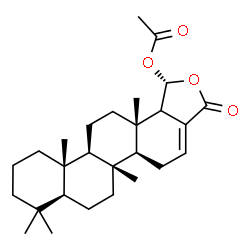 ChemSpider 2D Image | (1R,5aS,5bR,7aS,11aS,11bR,13aS)-5b,8,8,11a,13a-Pentamethyl-3-oxo-1,3,5,5a,5b,6,7,7a,8,9,10,11,11a,11b,12,13,13a,13b-octadecahydrochryseno[1,2-c]furan-1-yl acetate | C27H40O4