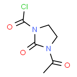ChemSpider 2D Image | 3-Acetyl-1-Chlorocarbonyl-2-Imidazolidone | C6H7ClN2O3