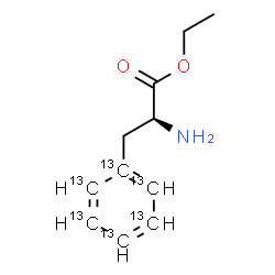 ChemSpider 2D Image | Ethyl L-(1,2,3,4,5,6-~13~C_6_)phenylalaninate | C513C6H15NO2