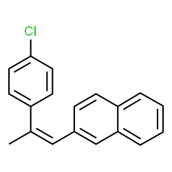 ChemSpider 2D Image | 2-[(1Z)-2-(4-Chlorophenyl)-1-propen-1-yl]naphthalene | C19H15Cl