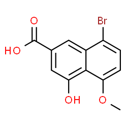 ChemSpider 2D Image | 8-Bromo-4-hydroxy-5-methoxy-2-naphthoic acid | C12H9BrO4