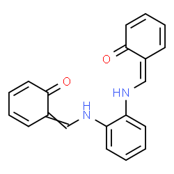 ChemSpider 2D Image | 6-{[(2-{[(Z)-(6-Oxo-2,4-cyclohexadien-1-ylidene)methyl]amino}phenyl)amino]methylene}-2,4-cyclohexadien-1-one | C20H16N2O2