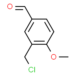 ChemSpider 2D Image | 3-(Chloromethyl)-4-methoxybenzaldehyde | C9H9ClO2