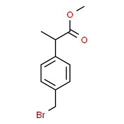 ChemSpider 2D Image | Methyl 2-[4-(bromomethyl)phenyl]propanoate | C11H13BrO2