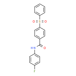 ChemSpider 2D Image | N-(4-Fluorophenyl)-4-(phenylsulfonyl)benzamide | C19H14FNO3S