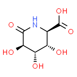 ChemSpider 2D Image | (2R,3S,4S,5R)-3,4,5-Trihydroxy-6-oxo-2-piperidinecarboxylic acid | C6H9NO6