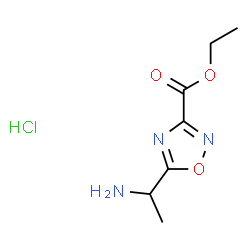 ChemSpider 2D Image | Ethyl 5-(1-aminoethyl)-1,2,4-oxadiazole-3-carboxylate hydrochloride (1:1) | C7H12ClN3O3