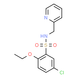 ChemSpider 2D Image | 5-Chloro-2-ethoxy-N-(2-pyridinylmethyl)benzenesulfonamide | C14H15ClN2O3S