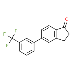 ChemSpider 2D Image | 5-[3-(Trifluoromethyl)phenyl]-1-indanone | C16H11F3O