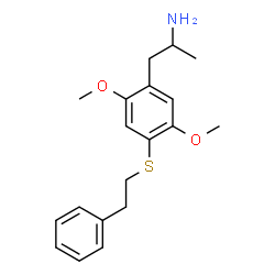 ChemSpider 2D Image | 1-{2,5-Dimethoxy-4-[(2-phenylethyl)sulfanyl]phenyl}-2-propanamine | C19H25NO2S