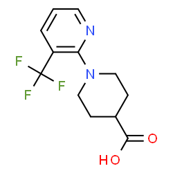 ChemSpider 2D Image | 1-(3-(trifluoromethyl)pyridin-2-yl)piperidine-4-carboxylic acid | C12H13F3N2O2