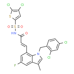 ChemSpider 2D Image | DG-041 | C23H15Cl4FN2O3S2