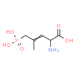 ChemSpider 2D Image | 2-Amino-4-methyl-5-phosphono-3-pentenoic acid | C6H12NO5P