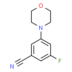 ChemSpider 2D Image | 3-Fluoro-5-(4-morpholinyl)benzonitrile | C11H11FN2O