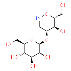 ChemSpider 2D Image | (4R,5S,6R)-5-Hydroxy-6-(hydroxymethyl)-1,2-oxazinan-4-yl beta-D-glucopyranoside | C11H21NO9