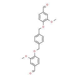 ChemSpider 2D Image | 4,4'-[1,4-Phenylenebis(methyleneoxy)]bis(3-methoxybenzaldehyde) | C24H22O6